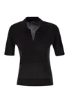 Max Mara Studio Uberta - Wool And Silk Polo Shirt With Sequins