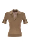 Max Mara Short-sleeved Polo Shirt In Brown