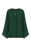 Max Mara Studio Umile Cady Blouse In Green