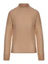 Max Mara Studio Umile Long-sleeved Knitted Jumper In Brown