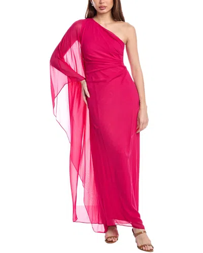 Max Mara Studio Vallet Silk Maxi Dress In Pink