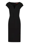Max Mara Fitted Evening Dress In Black Triacetate