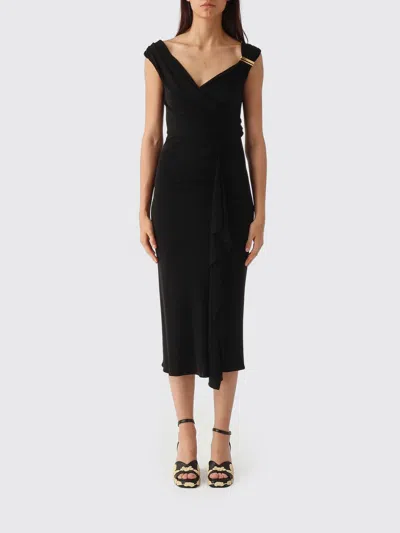 Max Mara Studio Viscose Jersey Midi Dress In Black