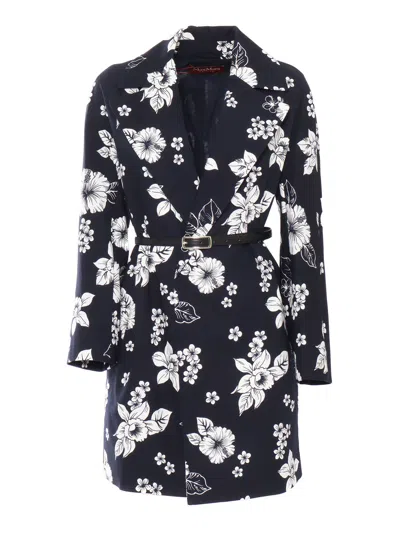 Max Mara Studio Viterbo Overcoat In Blue