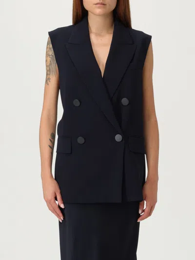 Max Mara Studio Waistcoat Woman Blue