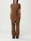 Max Mara Studio Waistcoat Woman Hazel In Brown