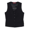 Max Mara Studio Waistcoats In Black
