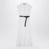Max Mara Studio Shirt Dress With Ruffles In White