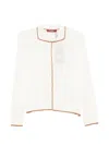 Max Mara Studio Silk-wool Blend Sweater In White