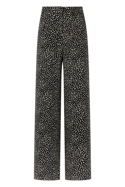Max Mara Studio Wide Polyesters Pants In Black
