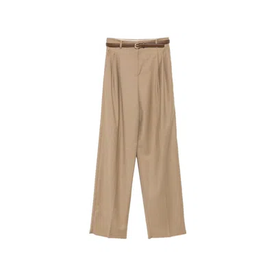 Max Mara Studio Wide-leg Virgin Wool Trousers In Black
