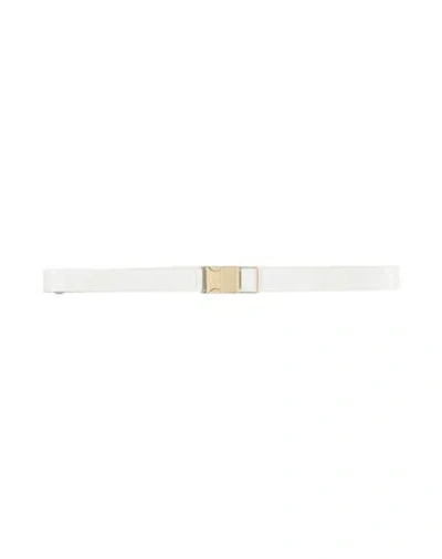Max Mara Studio Woman Belt White Size 10 Polyester, Polyurethane