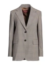 Max Mara David Plaid Single-breasted Jacket In Beige