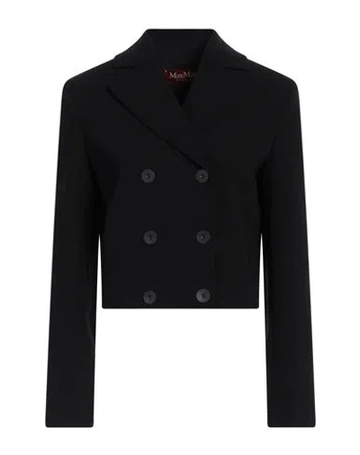 Max Mara Studio Woman Blazer Black Size 6 Triacetate, Polyester