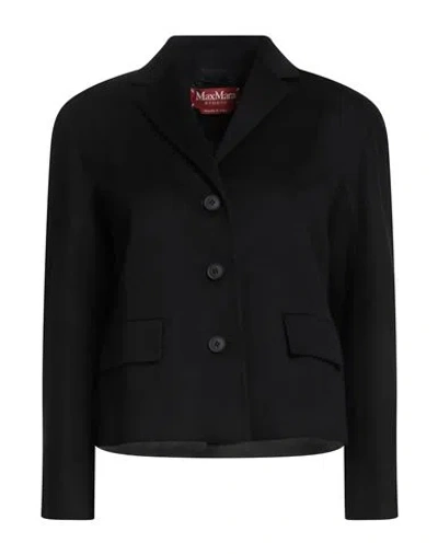 Max Mara Studio Woman Blazer Black Size 6 Virgin Wool