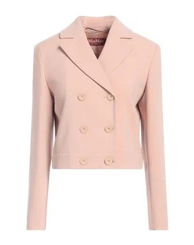 Max Mara Studio Woman Blazer Blush Size 12 Triacetate, Polyester In Pink