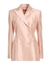 Max Mara Studio Woman Blazer Blush Size 8 Silk In Pink