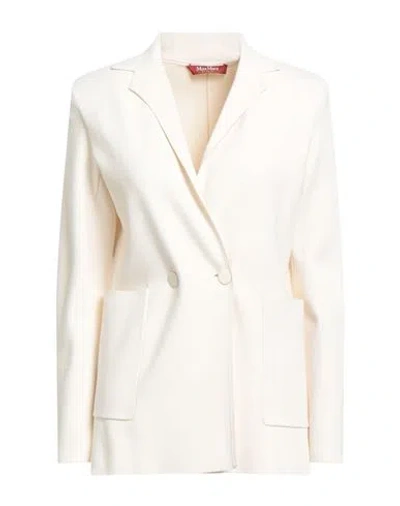 Max Mara Studio Woman Blazer Ivory Size Xs Viscose, Polyester