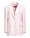 Max Mara Studio Woman Blazer Light Pink Size 10 Triacetate, Polyester In Pink