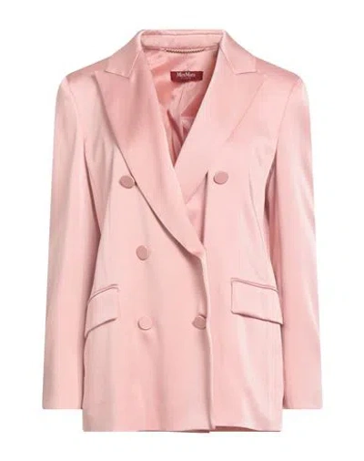 MAX MARA MAX MARA STUDIO WOMAN BLAZER PINK SIZE 8 ACETATE, VISCOSE