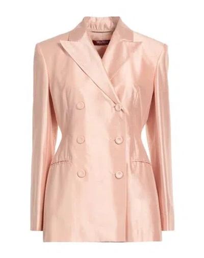 Max Mara Studio Woman Blazer Pink Size 8 Silk
