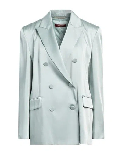 Max Mara Studio Woman Blazer Sage Green Size 8 Acetate, Viscose