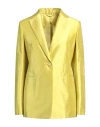 Max Mara Studio Woman Blazer Yellow Size 10 Silk In Yellow