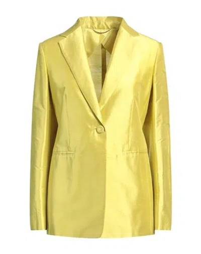 Max Mara Studio Woman Blazer Yellow Size 10 Silk