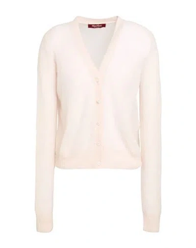 Max Mara Studio Woman Cardigan Beige Size Xl Polyamide, Mohair Wool, Wool