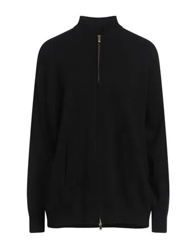 Max Mara Studio Woman Cardigan Black Size S Viscose, Polyester In Animal Print