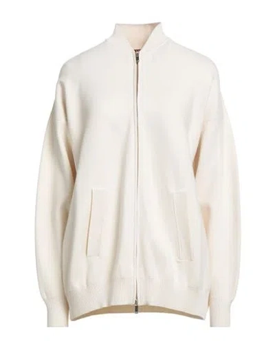 Max Mara Studio Woman Cardigan Cream Size S Viscose, Polyester