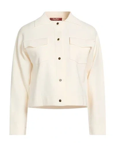 Max Mara Studio Woman Cardigan Cream Size Xs Viscose, Polyester In White