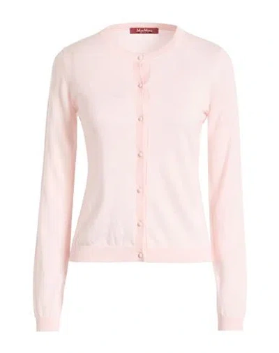 Max Mara Studio Woman Cardigan Light Pink Size S Silk, Wool