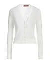 Max Mara Studio Woman Cardigan White Size S Polyamide, Mohair Wool, Wool