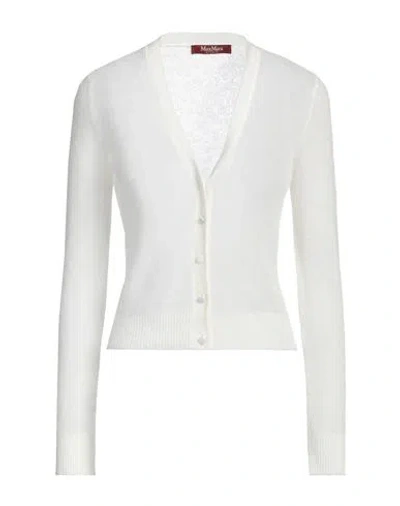 Max Mara Studio Woman Cardigan White Size S Polyamide, Mohair Wool, Wool