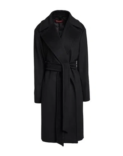 Max Mara Studio Woman Coat Black Size 10 Virgin Wool