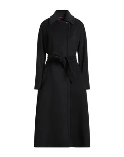 Max Mara Studio Woman Coat Black Size 8 Virgin Wool