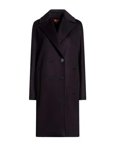 Max Mara Studio Woman Coat Navy Size 8 Virgin Wool In Blue