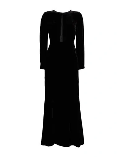 Max Mara Studio Woman Maxi Dress Black Size 16 Viscose, Silk