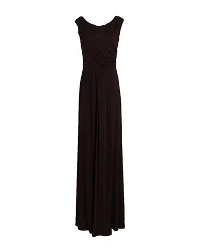 Max Mara Studio Woman Maxi Dress Brown Size 10 Viscose, Polyamide, Elastane In Black