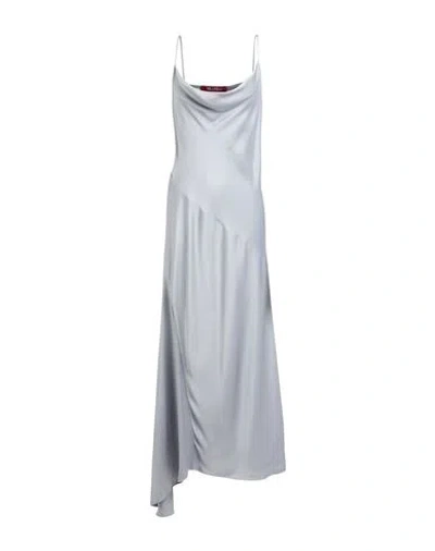 Max Mara Studio Woman Maxi Dress Grey Size 8 Acetate, Viscose In Gray