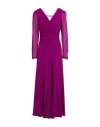 Max Mara Studio Woman Maxi Dress Purple Size 12 Viscose In Purple
