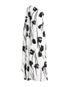 Max Mara Printed Silk One-shoulder Dress In White