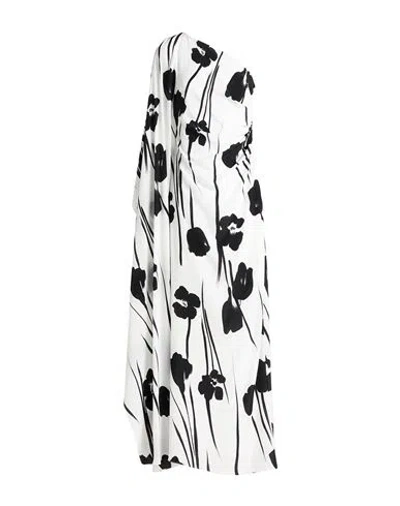 MAX MARA MAX MARA STUDIO WOMAN MAXI DRESS WHITE SIZE 10 SILK