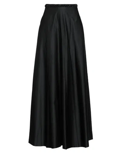 Max Mara Studio Woman Maxi Skirt Black Size 16 Polyester, Cotton