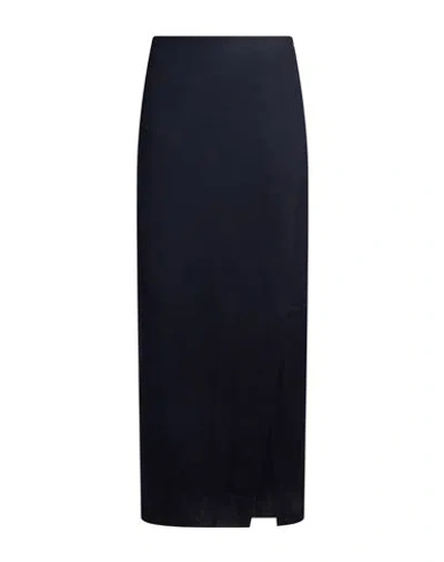 Max Mara Studio Woman Maxi Skirt Midnight Blue Size 2 Virgin Wool