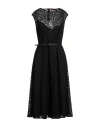 Max Mara Studio Woman Midi Dress Black Size 10 Cotton, Polyamide