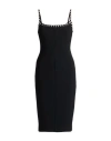 Max Mara Studio Woman Midi Dress Black Size 12 Triacetate, Polyester In Black