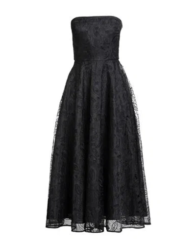 Max Mara Studio Woman Midi Dress Black Size 6 Polyester