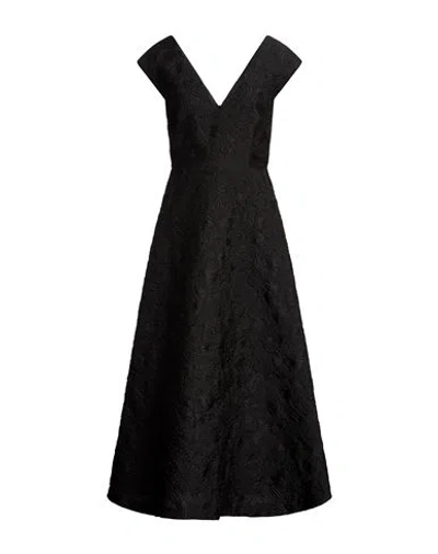 Max Mara Studio Woman Midi Dress Black Size 8 Polyester, Polyamide
